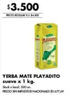 Disco Yerba mate playadito suave oferta