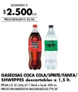 Disco Coca cola/sprite/fanta/ shweppes gaseosas descartables oferta