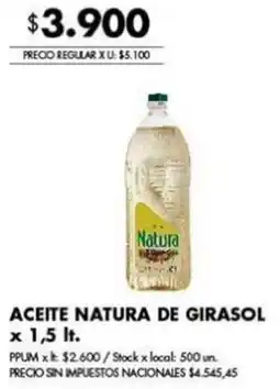 Disco Natura de girasol aceite oferta