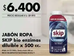 Disco Skip jabón ropa bio enzimas diluible oferta