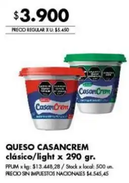 Disco Casancre queso clásico/light oferta