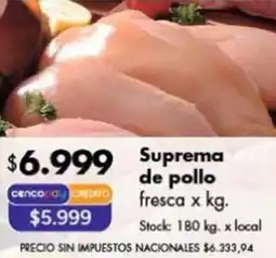 Disco Suprema de pollo fresca oferta