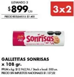 Disco Sonrisas galletitas oferta