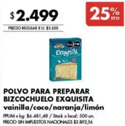 Disco Exquisita polvo para preparar bizcochuelo oferta