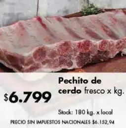 Disco Pechito de cerdo fresco oferta