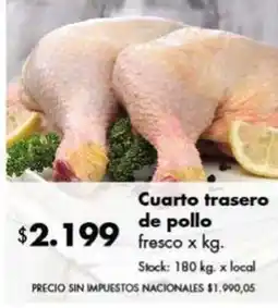 Disco Cuarto trasero de pollo fresco oferta