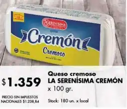 Disco La serenísima cremón queso cremoso oferta