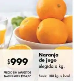 Disco Naranja de jugo elegida oferta