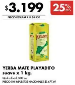 Disco Playadito suave yerba mate oferta