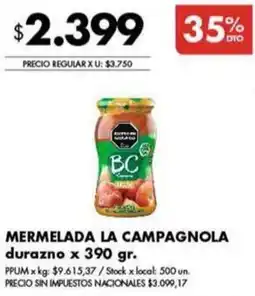 Disco Mermelada la campagnola durazno oferta