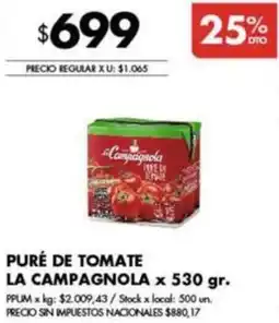Disco La campagnola puré de tomate oferta