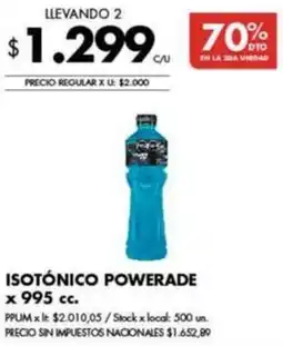 Disco Powerade isotónico oferta