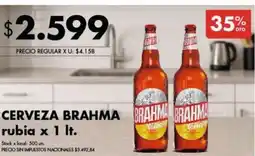 Disco Brahma cerveza rubia oferta