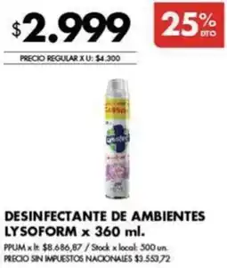 Disco Lysoform desinfectante de ambientes oferta