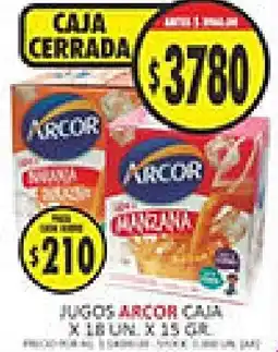 Supermercados Becerra Arcor jugos oferta