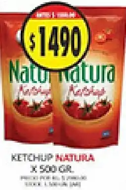 Supermercados Becerra Natura ketchup oferta