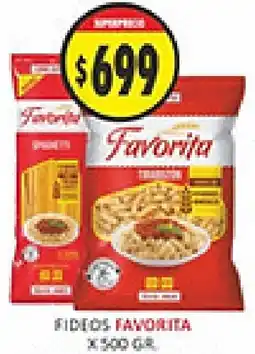 Supermercados Becerra Favorita fideos oferta