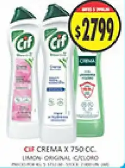 Supermercados Becerra Cif crema oferta