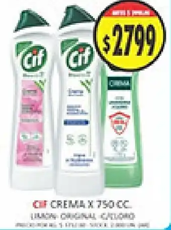 Supermercados Becerra Cif crema oferta