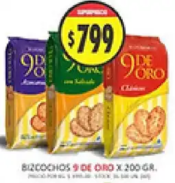 Supermercados Becerra 9 de Oro bizcochos oferta
