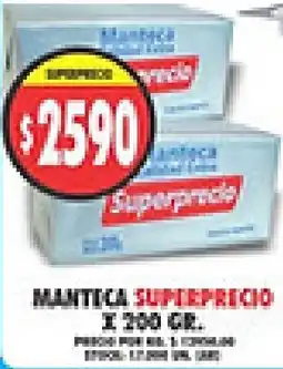 Supermercados Becerra Superprecio manteca oferta