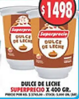 Supermercados Becerra Superprecio dulce de leche oferta