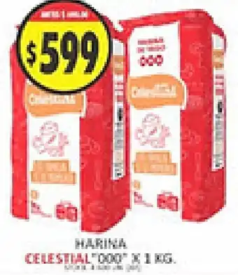 Supermercados Becerra Celestial harina 000 oferta
