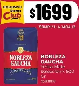 Diarco Nobleza gaucha yerba mate selección oferta
