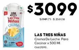 Diarco Las tres niñas crema crema de leche para cocinar oferta