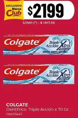 Diarco Colgate dentifrico triple acción oferta