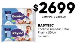 Diarco Babysec toallas húmedas ultra fresh oferta
