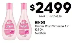 Diarco Hinds crema rosa vitamina A oferta