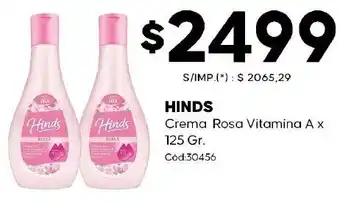 Diarco Hinds crema rosa vitamina A oferta