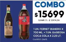 Diarco Fernet buhero + coca cola oferta