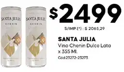 Diarco Santa julia vino chenin dulce lata oferta