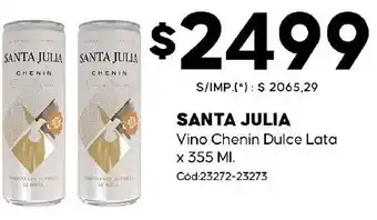 Diarco Santa julia vino chenin dulce lata oferta