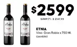 Diarco Etnia vino gran roble oferta