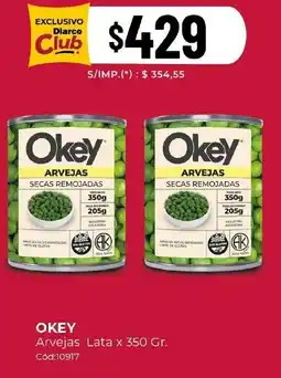 Diarco Okey arvejas lata oferta