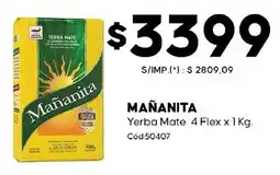 Diarco Mañanita yerba mate 4 flex oferta