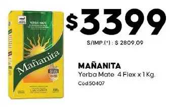 Diarco Mañanita yerba mate 4 flex oferta