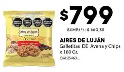 Diarco Aires de luján galletitas de avena y chips oferta