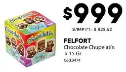 Diarco Felfort chocolate chupelatín oferta