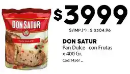 Diarco Don satur pan dulce con frutas oferta