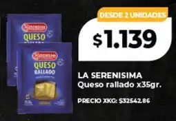 Supermayorista Vital La serenisima queso rallado oferta