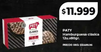 Supermayorista Vital Paty hamburguesa clásica oferta