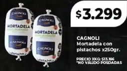 Supermayorista Vital Cagnoli mortadela con pistachos oferta
