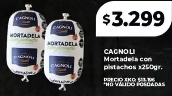 Supermayorista Vital Cagnoli mortadela con pistachos oferta