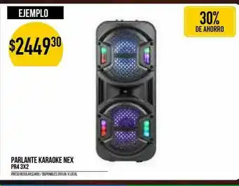 Supermercados Vea Parlante Karaoke Nex Pr4 3x2 oferta