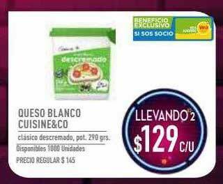 Supermercados Vea Queso Blanco Cuisine & Co oferta