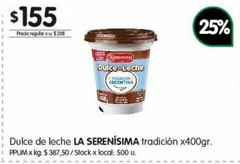Jumbo Dulce de leche la serenísima 400g oferta